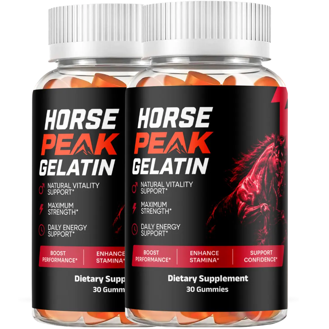 Horse Peak Gelatin vitality gummy bottle